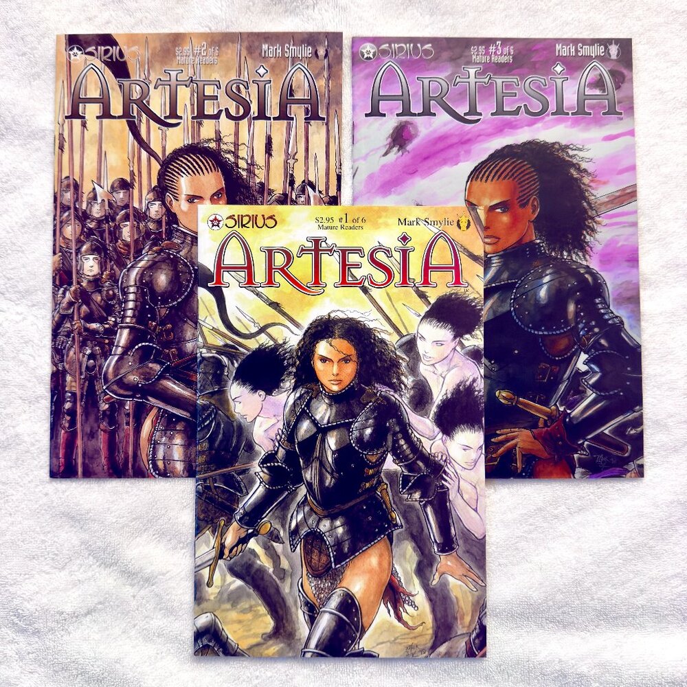 Artesia 1, 2 & 3 - Sirius Entertainment - 1999 Fantasy Comic Book Lot 1-3